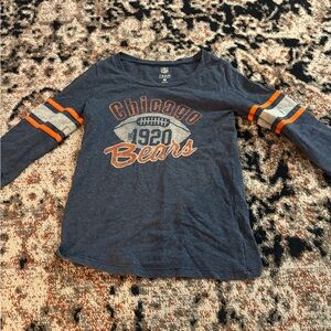 Team Apparel Long Sleeve Tee Blue and Orange Sporty Design